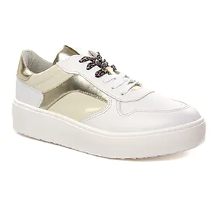 Tamaris 23704 White Gold : chaussures dans la même tendance femme (tennis-plateforme blanc doré) et disponibles à la vente en ligne 
