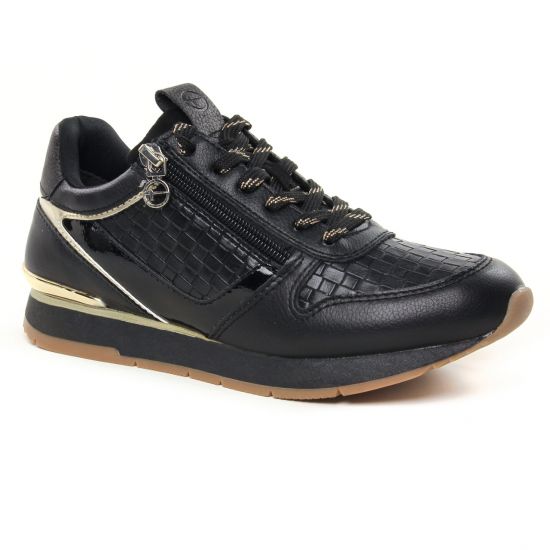 Tennis Et Baskets Mode Tamaris 23603 Black Gold, vue principale de la chaussure femme