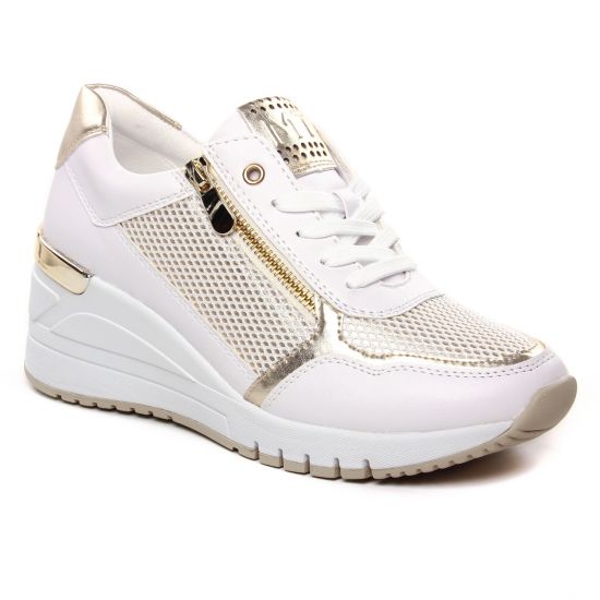 Tennis Et Baskets Mode Marco Tozzi 23743 White Gold, vue principale de la chaussure femme