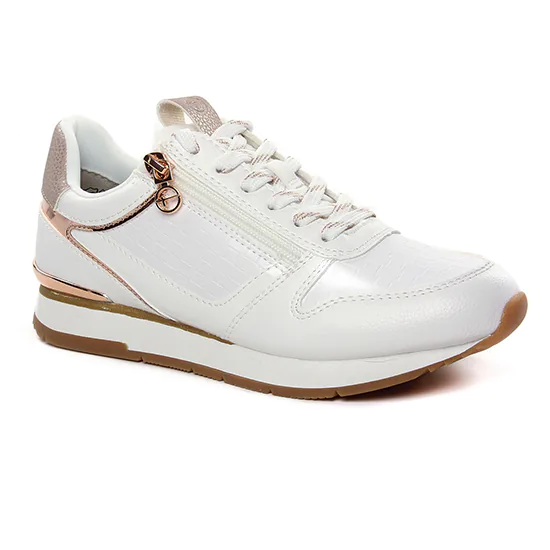 Tennis Et Baskets Mode Tamaris 23603 Wht Rose Gold, vue principale de la chaussure femme