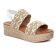 sandales compensées beige blanc mode femme printemps été vue 1