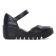 sandales compensées noir mode femme printemps été vue 2