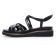 sandales compensées noir mode femme printemps été vue 3