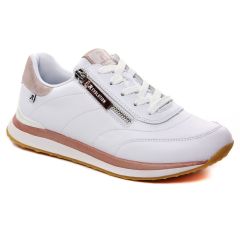 baskets-mode blanc rose: même style de chaussures en ligne pour femmes que les Rieker