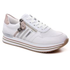 baskets-plateforme blanc argent: même style de chaussures en ligne pour femmes que les Remonte