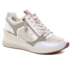 baskets-plateforme blanc beige: même style de chaussures en ligne pour femmes que les Tamaris