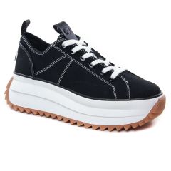 Chaussures femme été 2023 - baskets plateforme tamaris noir