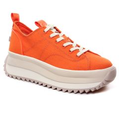 baskets-plateforme orange: même style de chaussures en ligne pour femmes que les Tamaris