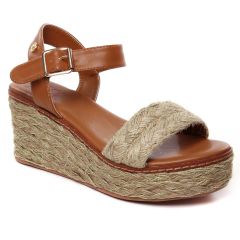 espadrilles-compensees marron: même style de chaussures en ligne pour femmes que les Tamaris