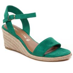 espadrilles-compensees vert: même style de chaussures en ligne pour femmes que les Tamaris