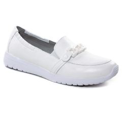 mocassins-confort blanc creme: même style de chaussures en ligne pour femmes que les Tamaris