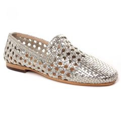 mocassins gris doré: même style de chaussures en ligne pour femmes que les Scarlatine