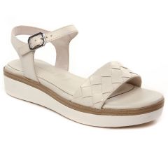 Chaussures femme été 2023 - sandales compensées tamaris blanc