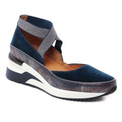 nu-pieds-talons-compenses bleu marine: même style de chaussures en ligne pour femmes que les Mamzelle