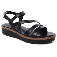Chaussures femme été 2023 - sandales compensées tamaris noir