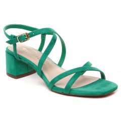nu-pieds-talons-hauts vert: même style de chaussures en ligne pour femmes que les Les Tropéziennes