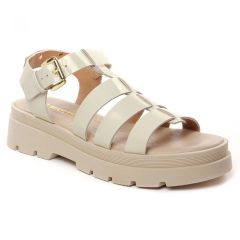 sandales-compensees blanc beige: même style de chaussures en ligne pour femmes que les Tamaris