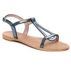 sandales bleu metal: même style de chaussures en ligne pour femmes que les Les Tropéziennes