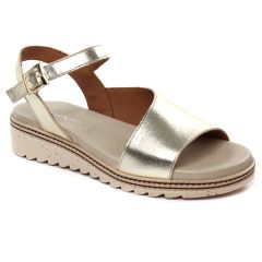 Chaussures femme été 2023 - sandales compensées Dorking metal doré
