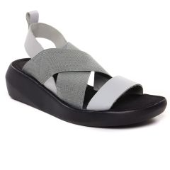 Chaussures femme été 2023 - sandales compensées Fly London gris