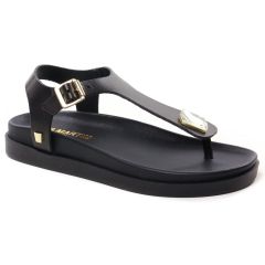 sandales-plates noir: même style de chaussures en ligne pour femmes que les Jb Martin