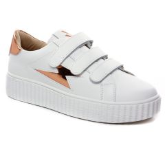 tennis-plateforme blanc or: même style de chaussures en ligne pour femmes que les Remonte