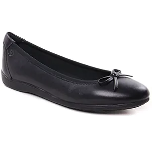 Tamaris 22100 Black Leather : chaussures dans la même tendance femme (ballerines noir) et disponibles à la vente en ligne 