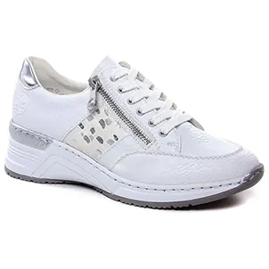 Rieker N4322-80 Weiss Weiss : chaussures dans la même tendance femme (baskets-compensees blanc) et disponibles à la vente en ligne 
