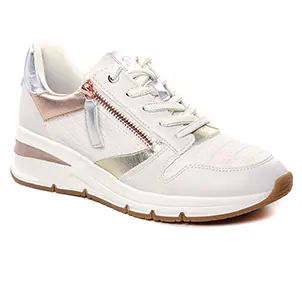 Tamaris 23702 Wht Ros Gold C : chaussures dans la même tendance femme (baskets-compensees blanc) et disponibles à la vente en ligne 