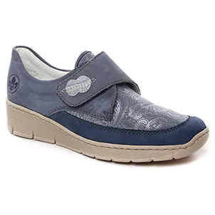 Rieker 537Co-15 Jeans Lightblue : chaussures dans la même tendance femme (baskets-compensees bleu) et disponibles à la vente en ligne 