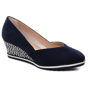 escarpins-talons-compenses bleu marine: même style de chaussures en ligne pour femmes que les Dorking
