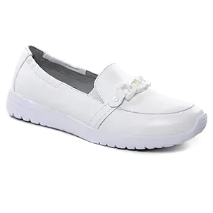 mocassins-confort blanc creme même style de chaussures en ligne pour femmes que les  Tamaris