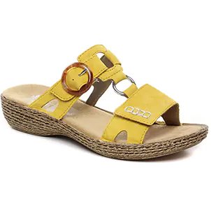 Rieker 658N4-68 Sonne : chaussures dans la même tendance femme (mules jaune) et disponibles à la vente en ligne 