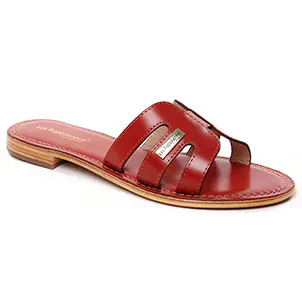 Les Tropéziennes Damia Brique : chaussures dans la même tendance femme (mules rouge) et disponibles à la vente en ligne 