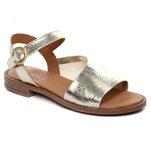 Scarlatine Co45090A Platine : chaussures dans la même tendance femme (sandales-plates beige doré) et disponibles à la vente en ligne 
