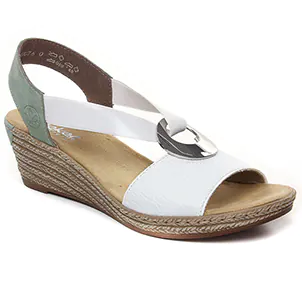 Rieker 624H6-80 Weiss Mint : chaussures dans la même tendance femme (nu-pieds blanc) et disponibles à la vente en ligne 