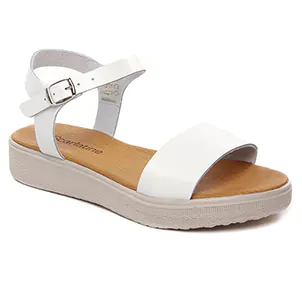 Scarlatine 34529 Blanc : chaussures dans la même tendance femme (sandales-compensees blanc) et disponibles à la vente en ligne 