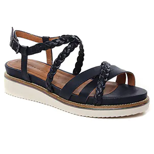 Tamaris 28207 Navy : chaussures dans la même tendance femme (nu-pieds-talons-compenses bleu marine) et disponibles à la vente en ligne 