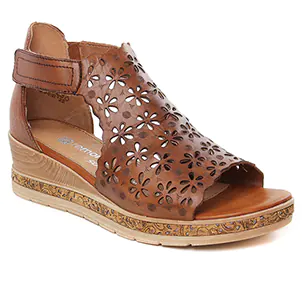 Remonte D3056-24 Muskat : chaussures dans la même tendance femme (nu-pieds-talons-compenses marron) et disponibles à la vente en ligne 