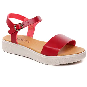 Scarlatine 34529 Rouge : chaussures dans la même tendance femme (sandales-compensees rouge) et disponibles à la vente en ligne 
