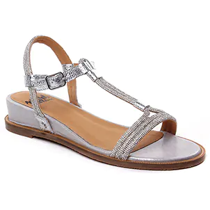 Mamzelle Olgi Acier : chaussures dans la même tendance femme (nu-pieds-talon gris argent) et disponibles à la vente en ligne 