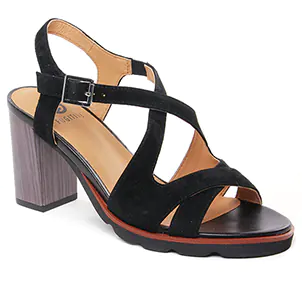 Fugitive Retzia Noir : chaussures dans la même tendance femme (nu-pieds-talons-hauts noir) et disponibles à la vente en ligne 