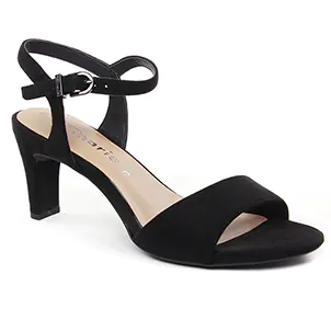 nu-pieds-talons-hauts noir même style de chaussures en ligne pour femmes que les  Les Tropéziennes