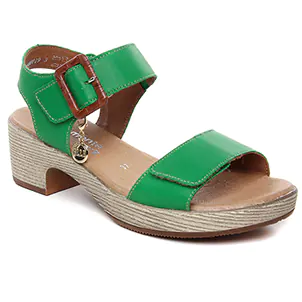 nu-pieds-talons-hauts vert même style de chaussures en ligne pour femmes que les  Les Tropéziennes
