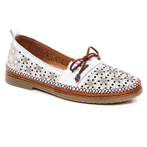 mocassins-confort blanc même style de chaussures en ligne pour femmes que les  Tamaris