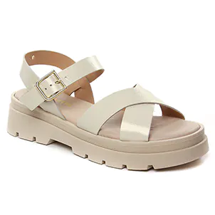 Jb Martin 1Decidee Off White : chaussures dans la même tendance femme (sandales-compensees beige) et disponibles à la vente en ligne 