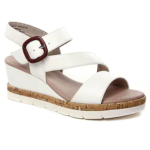 Jana 28370 White : chaussures dans la même tendance femme (sandales-compensees blanc) et disponibles à la vente en ligne 