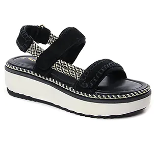 Tamaris 28707 Black : chaussures dans la même tendance femme (sandales-compensees blanc noir) et disponibles à la vente en ligne 