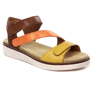 sandales-compensees marron multi: même style de chaussures en ligne pour femmes que les Jb Martin