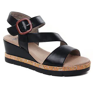Jana 28370 Black : chaussures dans la même tendance femme (sandales-compensees noir) et disponibles à la vente en ligne 
